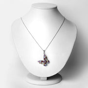 Bids.com 3.80 Carat Genuine Multi Stones .925 Sterling Silver Pendant Pendants White Smoke