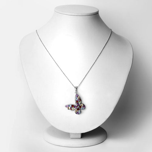 Bids.com 3.80 Carat Genuine Multi Stones .925 Sterling Silver Pendant Pendants White Smoke