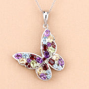 Bids.com 3.80 Carat Genuine Multi Stones .925 Sterling Silver Pendant Pendants Peach Puff