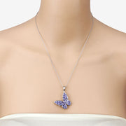 Bids.com 3.78 Carat Genuine Tanzanite .925 Sterling Silver Pendant Pendants Wheat