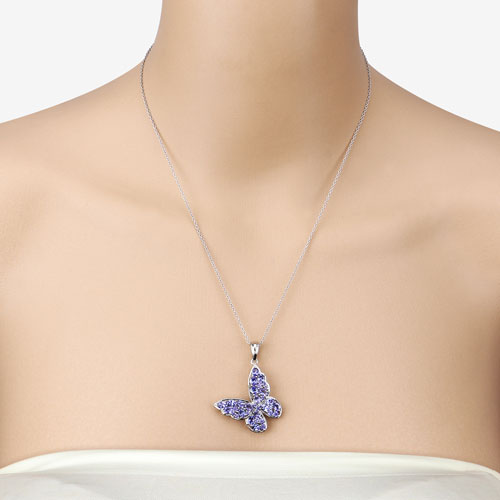Bids.com 3.78 Carat Genuine Tanzanite .925 Sterling Silver Pendant Pendants Wheat