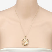 Bids.com 0.03 Carat Genuine White Diamond .925 Sterling Silver Pendant Pendants Bisque