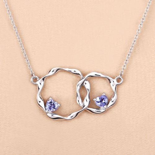 Bids.com 0.38 Carat Genuine Tanzanite .925 Sterling Silver Pendant Pendants Peach Puff size 18.00