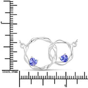 Bids.com 0.38 Carat Genuine Tanzanite .925 Sterling Silver Pendant Pendants White Smoke size 18.00