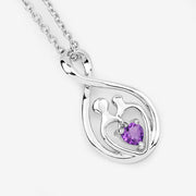 Bids.com 0.15 Carat Genuine Amethyst .925 Sterling Silver Pendant Pendants White Smoke size 18.00