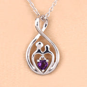 Bids.com 0.15 Carat Genuine Amethyst .925 Sterling Silver Pendant Pendants Peach Puff size 18.00