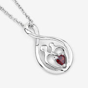Bids.com 0.14 Carat Genuine Garnet .925 Sterling Silver Pendant Pendants White Smoke size 18.00