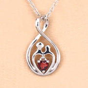 Bids.com 0.14 Carat Genuine Garnet .925 Sterling Silver Pendant Pendants Peach Puff size 18.00