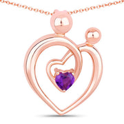 Bids.com 0.25 Carat Genuine Amethyst .925 Sterling Silver Pendant Pendants White Smoke size 18.00