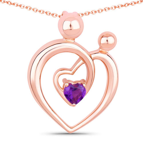 Bids.com 0.25 Carat Genuine Amethyst .925 Sterling Silver Pendant Pendants White Smoke size 18.00