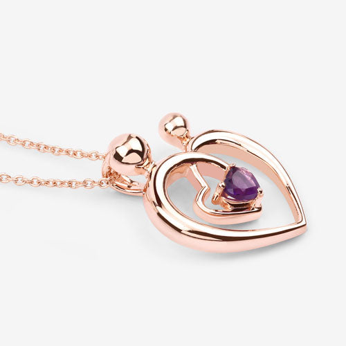 Bids.com 0.25 Carat Genuine Amethyst .925 Sterling Silver Pendant Pendants White Smoke size 18.00