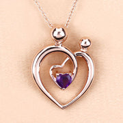 Bids.com 0.25 Carat Genuine Amethyst .925 Sterling Silver Pendant Pendants Bisque size 18.00