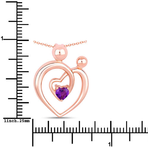 Bids.com 0.25 Carat Genuine Amethyst .925 Sterling Silver Pendant Pendants White Smoke size 18.00