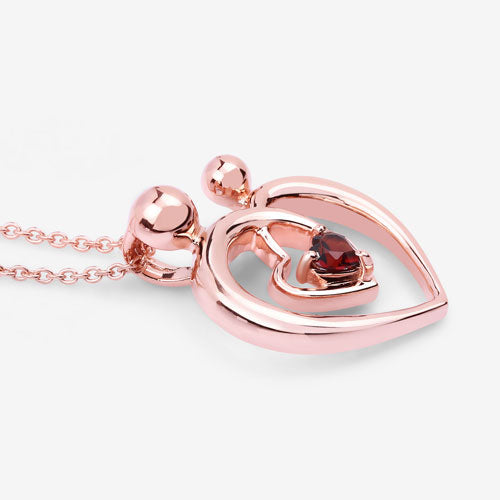 Bids.com 0.32 Carat Genuine Garnet .925 Sterling Silver Pendant Pendants White Smoke size 18.00