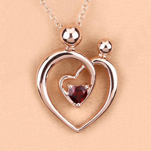 Bids.com 0.32 Carat Genuine Garnet .925 Sterling Silver Pendant Pendants Navajo White size 18.00
