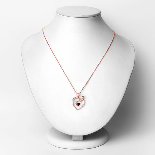 Bids.com 0.32 Carat Genuine Garnet .925 Sterling Silver Pendant Pendants White Smoke size 18.00