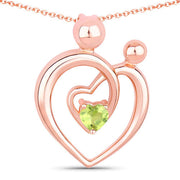 Bids.com 0.25 Carat Genuine Peridot .925 Sterling Silver Pendant Pendants White Smoke size 18.00