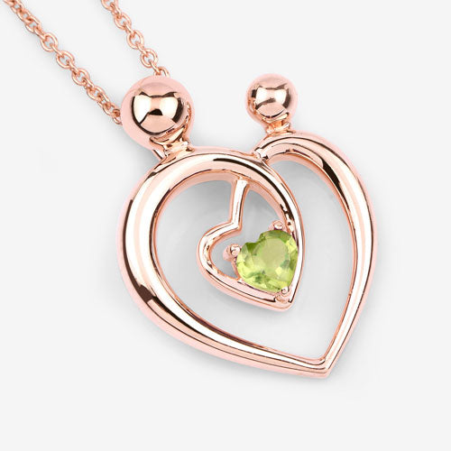 Bids.com 0.25 Carat Genuine Peridot .925 Sterling Silver Pendant Pendants White Smoke size 18.00