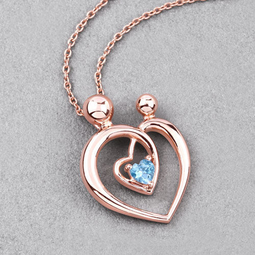 Bids.com 0.28 Carat Genuine Swiss Blue Topaz .925 Sterling Silver Pendant Pendants Gray size 18.00