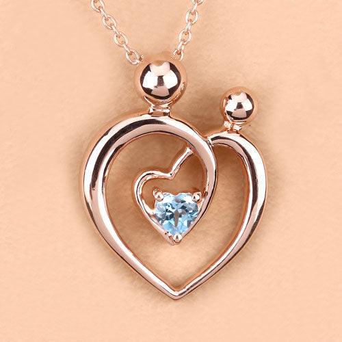 Bids.com 0.28 Carat Genuine Swiss Blue Topaz .925 Sterling Silver Pendant Pendants Navajo White size 18.00