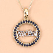 Bids.com 0.64 Carat Genuine Blue Sapphire .925 Sterling Silver Pendant Pendants Peach Puff size 18.00