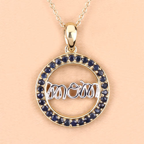 Bids.com 0.64 Carat Genuine Blue Sapphire .925 Sterling Silver Pendant Pendants Peach Puff size 18.00