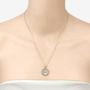 Bids.com 0.54 Carat Genuine Emerald .925 Sterling Silver Pendant Pendants Bisque size 18.00