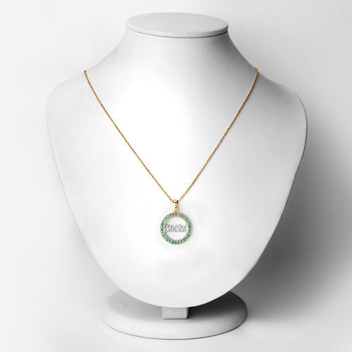 Bids.com 0.54 Carat Genuine Emerald .925 Sterling Silver Pendant Pendants White Smoke size 18.00