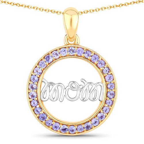 Bids.com 0.64 Carat Genuine Tanzanite .925 Sterling Silver Pendant Pendants White Smoke size 18.00