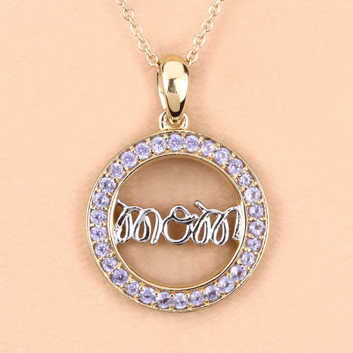 Bids.com 0.64 Carat Genuine Tanzanite .925 Sterling Silver Pendant Pendants Peach Puff size 18.00