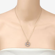Bids.com 0.64 Carat Genuine Tanzanite .925 Sterling Silver Pendant Pendants Bisque size 18.00