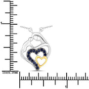 Bids.com 0.28 Carat Genuine Blue Sapphire .925 Sterling Silver Pendant Pendants White Smoke size 18.00