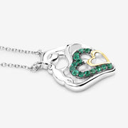 Bids.com 0.24 Carat Genuine Emerald .925 Sterling Silver Pendant Pendants White Smoke size 18.00