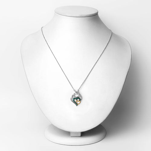 Bids.com 0.24 Carat Genuine Emerald .925 Sterling Silver Pendant Pendants White Smoke size 18.00