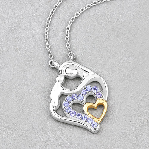Bids.com 0.28 Carat Genuine Tanzanite .925 Sterling Silver Pendant Pendants Gray size 18.00