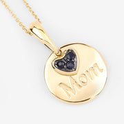 Bids.com 0.20 Carat Genuine Blue Sapphire .925 Sterling Silver Pendant Pendants White Smoke size 18.00