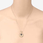 Bids.com 0.20 Carat Genuine Blue Sapphire .925 Sterling Silver Pendant Pendants Peach Puff size 18.00