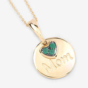 Bids.com 0.17 Carat Genuine Emerald .925 Sterling Silver Pendant Pendants White Smoke size 18.00
