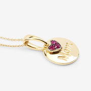 Bids.com 0.20 Carat Genuine Ruby .925 Sterling Silver Pendant Pendants White Smoke size 18.00
