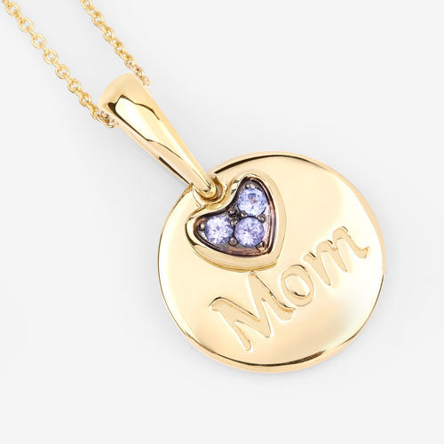Bids.com 0.21 Carat Genuine Tanzanite .925 Sterling Silver Pendant Pendants White Smoke size 18.00