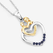 Bids.com 0.14 Carat Genuine Blue Sapphire .925 Sterling Silver Pendant Pendants White Smoke size 18.00