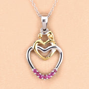 Bids.com 0.14 Carat Genuine Ruby .925 Sterling Silver Pendant Pendants Peach Puff size 18.00