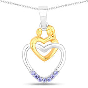 Bids.com 0.14 Carat Genuine Tanzanite .925 Sterling Silver Pendant Pendants White Smoke size 18.00
