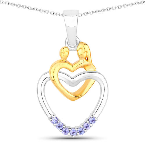 Bids.com 0.14 Carat Genuine Tanzanite .925 Sterling Silver Pendant Pendants White Smoke size 18.00