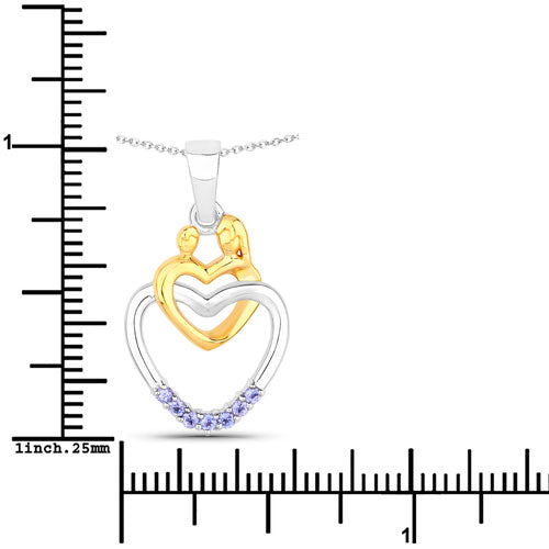 Bids.com 0.14 Carat Genuine Tanzanite .925 Sterling Silver Pendant Pendants White Smoke size 18.00