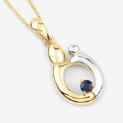 Bids.com 0.19 Carat Genuine Blue Sapphire .925 Sterling Silver Pendant Pendants White Smoke size 18.00