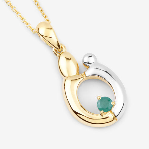 Bids.com 0.17 Carat Genuine Emerald .925 Sterling Silver Pendant Pendants White Smoke size 18.00