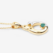 Bids.com 0.17 Carat Genuine Emerald .925 Sterling Silver Pendant Pendants White Smoke size 18.00