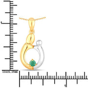 Bids.com 0.17 Carat Genuine Emerald .925 Sterling Silver Pendant Pendants White Smoke size 18.00