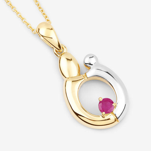 Bids.com 0.20 Carat Genuine Ruby .925 Sterling Silver Pendant Pendants White Smoke size 18.00